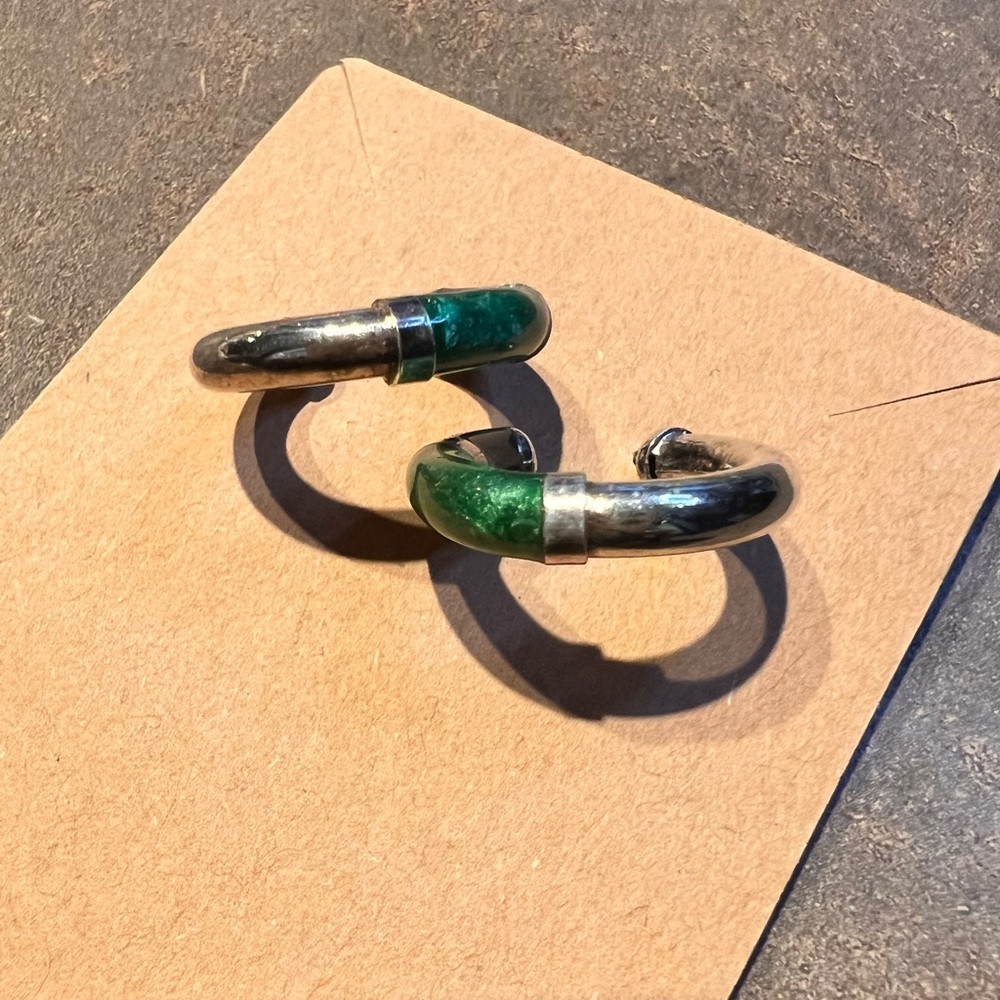 Silver earrings